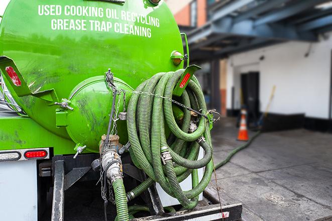 tank truck pumping out a grease trap in Emigsville, PA